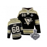 Men's Old Time Hockey Pittsburgh Penguins #68 Jaromir Jagr Authentic Black Sawyer Hooded Sweatshirt 2017 Stanley Cup Final