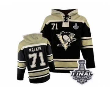 Men's Old Time Hockey Pittsburgh Penguins #71 Evgeni Malkin Authentic Black Sawyer Hoode