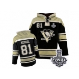 Men's Old Time Hockey Pittsburgh Penguins #81 Phil Kessel Authentic Black Sawyer Hooded Sweatshirt 2017 Stanley Cup Final