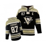 Men's Old Time Hockey Pittsburgh Penguins #87 Sidney Crosby Authentic Black Sawyer Hooded Sweatshirt NHL Jersey