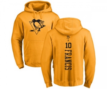 NHL Adidas Pittsburgh Penguins #10 Ron Francis Gold One Color Backer Pullover Hoodie