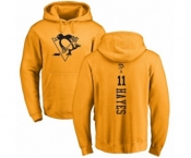 NHL Adidas Pittsburgh Penguins #11 Jimmy Hayes Gold One Color Backer Pullover Hoodie