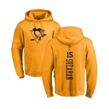 NHL Adidas Pittsburgh Penguins #15 Riley Sheahan Gold One Color Backer Pullover Hoodie