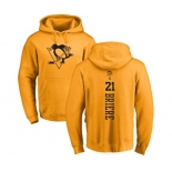 NHL Adidas Pittsburgh Penguins #21 Michel Briere Gold One Color Backer Pullover Hoodie