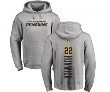 NHL Adidas Pittsburgh Penguins #22 Matt Hunwick Ash Backer Pullover Hoodie