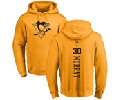 NHL Adidas Pittsburgh Penguins #30 Matt Murray Gold One Color Backer Pullover Hoodie