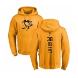 NHL Adidas Pittsburgh Penguins #38 Derek Grant Gold One Color Backer Pullover Hoodie