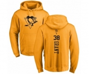 NHL Adidas Pittsburgh Penguins #38 Derek Grant Gold One Color Backer Pullover Hoodie