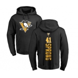 NHL Adidas Pittsburgh Penguins #41 Daniel Sprong Black Backer Pullover Hoodie