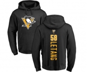 NHL Adidas Pittsburgh Penguins #58 Kris Letang Black Backer Pullover Hoodie