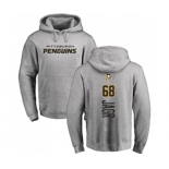 NHL Adidas Pittsburgh Penguins #68 Jaromir Jagr Ash Backer Pullover Hoodie