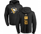 NHL Adidas Pittsburgh Penguins #68 Jaromir Jagr Black Backer Pullover Hoodie