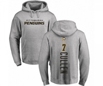 NHL Adidas Pittsburgh Penguins #7 Matt Cullen Ash Backer Pullover Hoodie