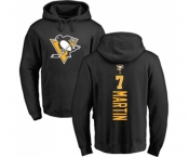 NHL Adidas Pittsburgh Penguins #7 Paul Martin Black Backer Pullover Hoodie