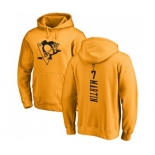 NHL Adidas Pittsburgh Penguins #7 Paul Martin Gold One Color Backer Pullover Hoodie