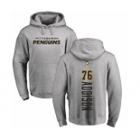 NHL Adidas Pittsburgh Penguins #76 Calen Addison Ash Backer Pullover Hoodie