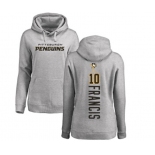 NHL Women Adidas Pittsburgh Penguins #10 Ron Francis Ash Backer Pullover Hoodie