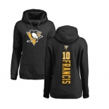 NHL Women Adidas Pittsburgh Penguins #10 Ron Francis Black Backer Pullover Hoodie