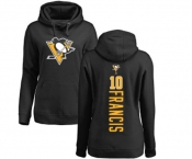 NHL Women Adidas Pittsburgh Penguins #10 Ron Francis Black Backer Pullover Hoodie