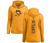 NHL Women Adidas Pittsburgh Penguins #10 Ron Francis Gold One Color Backer Pullover Hoodie