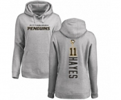 NHL Women Adidas Pittsburgh Penguins #11 Jimmy Hayes Ash Backer Pullover Hoodie