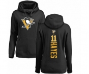 NHL Women Adidas Pittsburgh Penguins #11 Jimmy Hayes Black Backer Pullover Hoodie