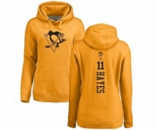 NHL Women Adidas Pittsburgh Penguins #11 Jimmy Hayes Gold One Color Backer Pullover Hoodie