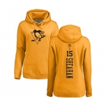 NHL Women Adidas Pittsburgh Penguins #15 Riley Sheahan Gold One Color Backer Pullover Hoodie