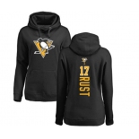 NHL Women Adidas Pittsburgh Penguins #17 Bryan Rust Black Backer Pullover Hoodie