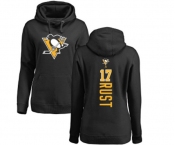 NHL Women Adidas Pittsburgh Penguins #17 Bryan Rust Black Backer Pullover Hoodie