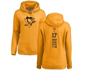 NHL Women Adidas Pittsburgh Penguins #17 Bryan Rust Gold One Color Backer Pullover Hoodie