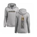 NHL Women Adidas Pittsburgh Penguins #19 Derick Brassard Ash Backer Pullover Hoodie