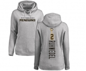 NHL Women Adidas Pittsburgh Penguins #2 Chad Ruhwedel Ash Backer Pullover Hoodie