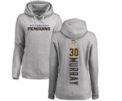 NHL Women Adidas Pittsburgh Penguins #30 Matt Murray Ash Backer Pullover Hoodie