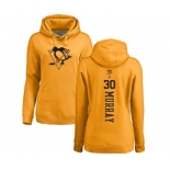 NHL Women Adidas Pittsburgh Penguins #30 Matt Murray Gold One Color Backer Pullover Hoodie