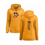 NHL Women Adidas Pittsburgh Penguins #38 Derek Grant Gold One Color Backer Pullover Hoodie