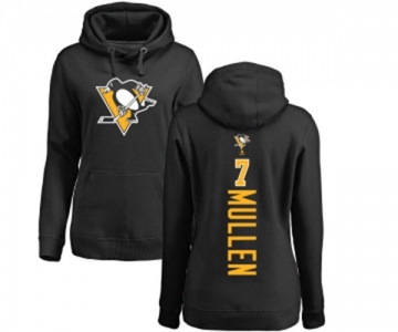 NHL Women Adidas Pittsburgh Penguins #7 Joe Mullen Black Backer Pullover Hoodie