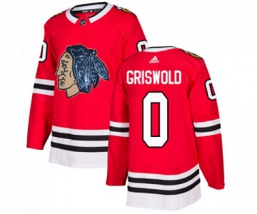 Adidas Chicago Blackhawks #0 Clark Griswold Authentic Red Home NHL Jersey