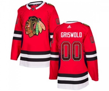 Adidas Chicago Blackhawks #00 Clark Griswold Authentic Red Drift Fashion NHL Jersey