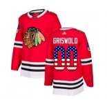 Adidas Chicago Blackhawks #00 Clark Griswold Authentic Red USA Flag Fashion NHL Jersey