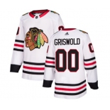 Adidas Chicago Blackhawks #00 Clark Griswold Authentic White Away NHL Jersey