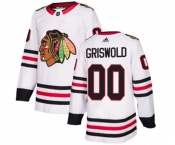 Adidas Chicago Blackhawks #00 Clark Griswold Authentic White Away NHL Jersey