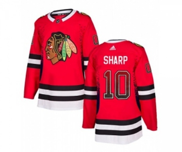 Adidas Chicago Blackhawks #10 Patrick Sharp Authentic Red Drift Fashion NHL Jersey