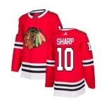 Adidas Chicago Blackhawks #10 Patrick Sharp Authentic Red Home NHL Jersey