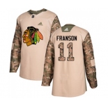 Adidas Chicago Blackhawks #11 Cody Franson Authentic Camo Veterans Day Practice NHL Jersey