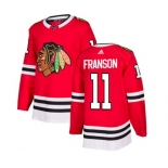 Adidas Chicago Blackhawks #11 Cody Franson Authentic Red Home NHL Jersey