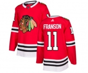 Adidas Chicago Blackhawks #11 Cody Franson Authentic Red Home NHL Jersey