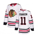 Adidas Chicago Blackhawks #11 Cody Franson Authentic White Away NHL Jersey