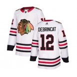 Adidas Chicago Blackhawks #12 Alex DeBrincat Authentic White Away NHL Jersey