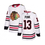 Adidas Chicago Blackhawks #13 CM Punk Authentic White Away NHL Jersey